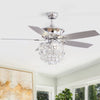 Ceiling Fan & Light LED Crystal Chandelier 52inch Home Pendant Lamp with Remote