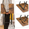 Side Table Folding TV Tray Tables w/ Removable Serving Tray Coffee Table