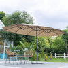 Extra Large 4.6M Garden Parasol Patio Umbrella Double Side Sunshade Sofa Outdoor