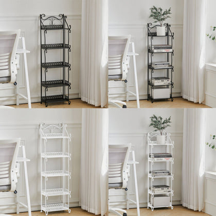 3/5 Tier Folding Bookshelf Plant Flower Pot Stand Garden Rack Storage Holder UK