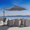 3 m Banana Parasol Sun Shade Umbrella Garden Parasol Adjustable with Base
