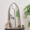 Large Window Garden Mirror Metal Frame Indoor Outdoor Wall Mounted Floral Decor