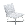Modern Fabric Linen Patterned Armchair Sofa Lounge Seat Living Room Chrome Frame