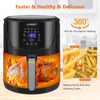 5L Air Fryer w/ Timer Low Fat Healthy Cooker Oven Oil Free Frying Kitchen 1400W