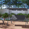 Garden 3 Seater Swing Chair Hammock Bench with Sun Canopy Outdoor Patio Seat