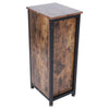 Industrial Wood Cabinet Bedside Table End Side Storage Nightstand Metal Framed