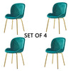 Dining Rectangle Table and 4 Velvet Fabric Chairs Set Kitchen Dinning Room UK