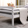 THEO KIDS WOODEN HOUSE TREEHOUSE SINGLE BED FRAME - WHITE/GREY - TRUNDLE OPTION