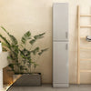Grey 1.9M Tall Bathroom Cabinet Cupboard Storage Unit High Gloss 2 Doors UK