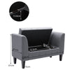 Velvet Fabric Storage Ottoman Bench Toy Bedding Organized Box Window Seat Chair
