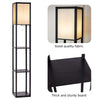 Modern Floor Lamp Freestanding Nightstand Light w/ 3-Tier Shelf & E27 Bulb Base