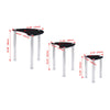 Nest of 3 Tempered Glass Nested Tables Side End Lamp Sofa Tables Living Room
