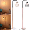 Modern Floor Lamp Geometric Lampshade Solid Marble Base Home