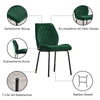 Set of 2 Velvet Dining Chairs Padded Seat Metal Legs Kitchen Home Office UK
