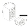 Black Bedside Table Tall Wooden Cabinet Open Storage Shelf 2 Mirrored Drawers