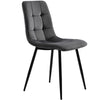 4 Pcs Velvet Dining Chairs Set Soft Padded Seat Metal Leg Modern Office Kitchen