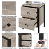 Bedside Table with 2 Drawers,End Table with Storage for Living Room/Bedroom,G