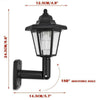 2 x LED SOLAR POWERED WALL LANTERN LAMP SUN LIGHTS Vintage OUTDOOR MOUNT GARDEN