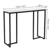 Large Slim Marble Console Table Hallway Foyer Wall Side Table Window Sill Table