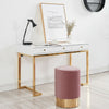 Round Velvet Padded Dressing Table Stool Vanity Makeup Chair Stool Footstool NEW