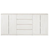 Side Cabinets 3 pcs White Solid Pinewood C3K0