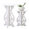 Sofa Side Tables Living Room Round Tea Coffee Lamp Plant Stand White Furniture