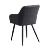 Set of 2 Dining Chairs Velvet Faux Leather Seat Modern Kitchen Chairs