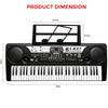 61 Keys Electronic Keyboard Digital Music Piano Instrument, Microphone & Stand
