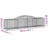 Arched Gabion Baskets 4 pcs 300x50x60/80 Galvanised Q5J3