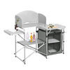 Aluminium Camping Table Folding Storage Kitchen Unit Outdoor Cook Station w/Bag