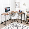L-Shaped Corner Computer Desk Industrial PC Table Large Workstation Home Office