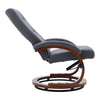 PU Leather Swivel Chair Recliner Armchair Home Lounge Sofa Chair With Footstool