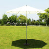 2.7M Round Garden Parasol Sun Shade Patio Outdoor Umbrella with Crank Tilt &Base