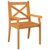 Outdoor Dining Chairs 8 pcs Solid Wood Acacia B7U3