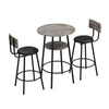 Industrial Bar Table Set, 3 Piece Kitchen Breakfast Bar Table Dining Room Set NS