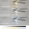 52" Ceiling Fan Light Crystal Chandelier Lamp 5 Blades With Remote Control
