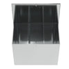 Lockable Outdoor Storage Box Garden Patio Galvanized Chest Lid Animal Feed Bins