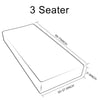 1-4 Seats Sofa Seat Cushion Covers Stretch Cushion Slipcovers Couch Protectors