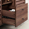 VAUGHN WINE CABINET SIDEBOARD BUFFET UNIT IN WALNUT BY DOREL