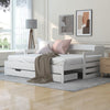3FT Single King Size Daybed Cabin Bed Guest Bed Sofa Bed with Trundle & Drawer