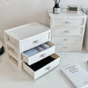 Stationery Organizer Clear Desktop Storage Container Drawer Makeup Stackable Box