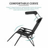 2X Oversized Zero Gravity Recliner Chair Outdoor Lounge Sun Garden Folding Patio