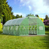 Outdoor Walk-in Tunnel Greenhouse Garden Planter Growth Tent w/ 10 Windows 3MX6M