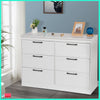 Modern 6 Drawer Bedside Table Cabinet Chest of Drawers Nightstand Bedroom White