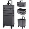 Portable Large 4 in 1 Make-up Case Storage Box Trolley Beauty Cosmetics Suitcase
