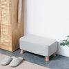 Linen Fabric Footstool Foot Rest Stool Pouffe Ottoman Seat Living Room Furniture