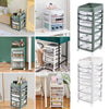 3/4/5/6 Rolling Drawers Storage Unit Jewellery School Study Table Top Under Desk