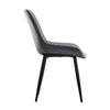 Set of 2 Dining Chairs Velvet Padded Seat Metal Leg Kitchen Chairs Multicolor