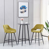 2X Bar Stools Velvet Bar Chairs Metal Legs Breakfast Bar Pub Chair Kitchen Home