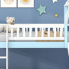 90x190cm Children's Bunk Bed Frame Solid Wood Slide Ladder Kids Treehouse Bed QW